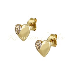 14ct gold earrings heart 